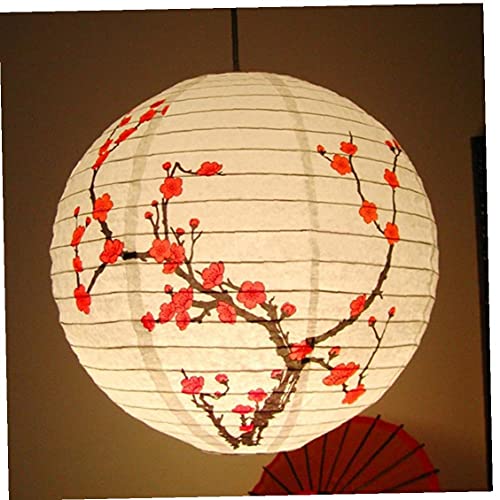 TOSSPER 35cm Papierlaterne Pflaumenblüte Runde Lampenschirm Chinese Oriental Art-licht-Restaurant Hochzeit Wohnkultur Geschenke von TOSSPER