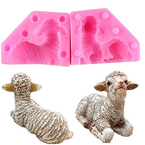 TOSSPER 3D-Schaf-silikon-seifen-Form-Kerze-Polymer Clay Moulds Fondant-Kuchen Decorarting Werkzeuge Süßigkeit Schokolade Zuckermasse Backblech TOSSPER 3D-Schaf-silikon-seifen-Form-Kerze-Polymer Clay Moulds Fondant-Kuchen Decorarting Werkzeuge Süßigkeit Schokolade Zuckermasse Backblech von TOSSPER