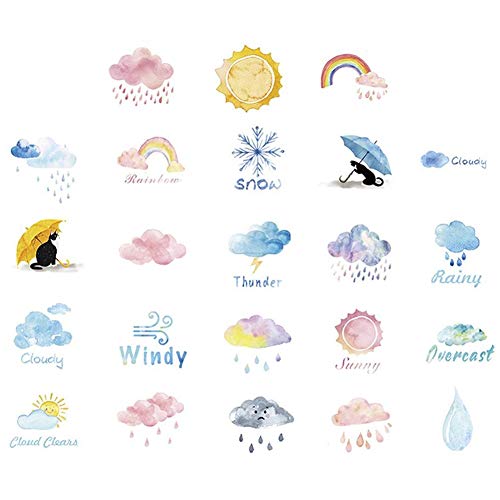 TOSSPER 45pcs / Pack Scrapbooking Aufkleber Kinder DIY Crafts Wetter Dekorative Anhaftender Aufkleber Für Tagebuch Album Laptops Journal Kunst-Karte TOSSPER 45pcs / Pack Scrapbooking Aufkleber Kinder DIY Crafts Wetter Dekorative Anhaftender Aufkleber Für Tagebuch Album Laptops Journal Kunst-Karte von TOSSPER