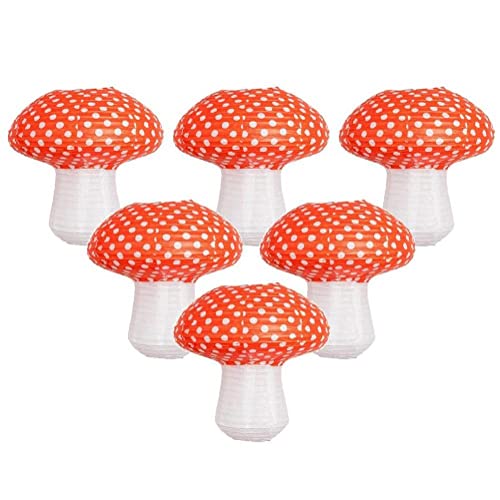 TOSSPER 6 Stücke Pilzpapier Laterne 3D Wald Dschungel Thema Hängende Laterne Fairy Party Ornament Für Geburtstag Hochzeit Garten Baby Dusche Dekoration TOSSPER 6 Stücke Pilzpapier Laterne 3D Wald Dschungel Thema Hängende Laterne Fairy Party Ornament Für Geburtstag Hochzeit Garten Baby Dusche Dekoration von TOSSPER
