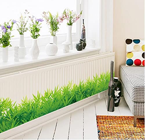 TOSSPER Frische Grüne Gras Baseboard PVC Wandaufkleber Sockelling Kinder Wohnzimmer Schlafzimmer Badezimmer Küche Kindergarten Balkon Wohnkultur von TOSSPER