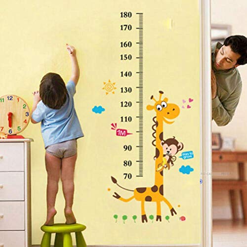 TOSSPER Giraffe Höhe Diagramm-Wand-abziehbild-Kinder Messen Wachstum Wand-Aufkleber, Für Baby-kinderzimmer Kinderzimmer von TOSSPER