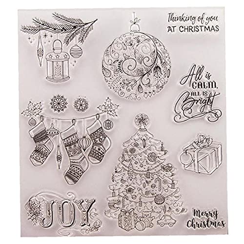 Weihnachtsblume Klare Briefmarken Hirsch Schneeflocke Baum Silikonstempel Diy Scrapbooking Papierkarten Machen Handwerksbedarf von TOSSPER