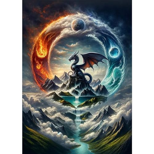TOSTOG 5D Diamond Painting für Erwachsene,Drachen Diamant Painting Kits Bilder,Diamant Malerei DIY Diamond Painting Bilder Set 30x40cm für Wanddekor TOSTOG 5D Diamond Painting für Erwachsene,Drachen Diamant Painting Kits Bilder,Diamant Malerei DIY Diamond Painting Bilder Set 30x40cm für Wanddekor von TOSTOG