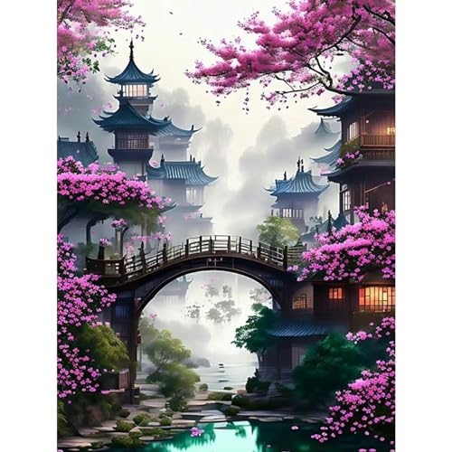 TOSTOG 5D Diamond Painting für Erwachsene,Landschaft Diamant Painting Kits Bilder,Diamant Malerei DIY Brücke Diamond Painting Bilder Set 30x40cm für Wanddekor TOSTOG 5D Diamond Painting für Erwachsene,Landschaft Diamant Painting Kits Bilder,Diamant Malerei DIY Brücke Diamond Painting Bilder Set 30x40cm für Wanddekor von TOSTOG