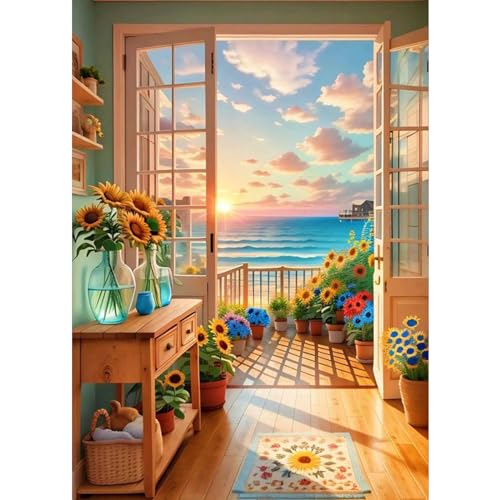 TOSTOG 5D Diamond Painting für Erwachsene,Landschaft Diamant Painting Kits Bilder,Diamant Malerei DIY Sonnenblume Diamond Painting Bilder Set 30x40cm für Wanddekor TOSTOG 5D Diamond Painting für Erwachsene,Landschaft Diamant Painting Kits Bilder,Diamant Malerei DIY Sonnenblume Diamond Painting Bilder Set 30x40cm für Wanddekor von TOSTOG