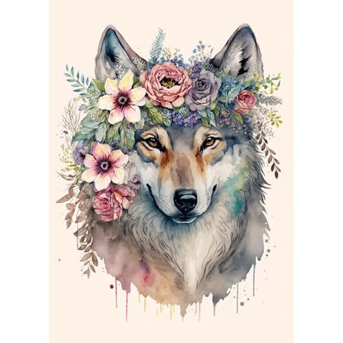 TOSTOG 5D Diamond Painting für Erwachsene,Wolf Diamant Painting Kits Bilder,Karikatur Diamant Malerei DIY Diamond Painting Bilder Set 30x40cm für Wanddekor TOSTOG 5D Diamond Painting für Erwachsene,Wolf Diamant Painting Kits Bilder,Karikatur Diamant Malerei DIY Diamond Painting Bilder Set 30x40cm für Wanddekor von TOSTOG