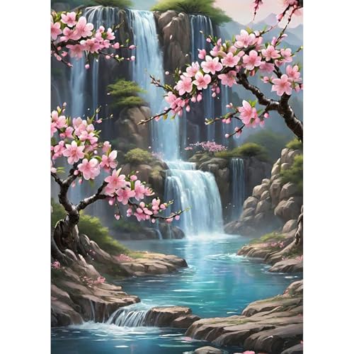 TOSTOG 5D Wasserfall Diamond Painting für Erwachsene,Diamant Painting Kits Bilder,Blumen Diamant Malerei DIY Diamond Painting Bilder Set 30x40cm für Wanddekor TOSTOG 5D Wasserfall Diamond Painting für Erwachsene,Diamant Painting Kits Bilder,Blumen Diamant Malerei DIY Diamond Painting Bilder Set 30x40cm für Wanddekor von TOSTOG