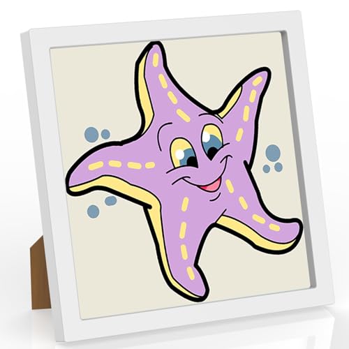 TOSTOG Diamond Painting Kinder mit Holzrahmen,Cartoon Seestern Full Diamant Painting Bilder Kinder Junge Mädchen,5D DIY Diamant Bilder Arts Craft für Home Wand Decor 18x18cm TOSTOG Diamond Painting Kinder mit Holzrahmen,Cartoon Seestern Full Diamant Painting Bilder Kinder Junge Mädchen,5D DIY Diamant Bilder Arts Craft für Home Wand Decor 18x18cm von TOSTOG