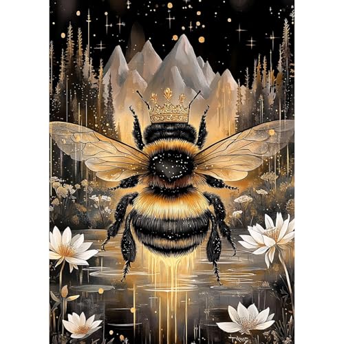 TOSTOG Diamond Painting für Erwachsene,Bienenkönigin Diamant Painting Kits Full Drill Bilder 5D DIY Diamant Malerei Set 30x40cm für Wanddekor TOSTOG Diamond Painting für Erwachsene,Bienenkönigin Diamant Painting Kits Full Drill Bilder 5D DIY Diamant Malerei Set 30x40cm für Wanddekor von TOSTOG