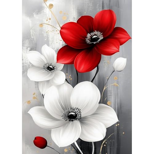 TOSTOG Diamond Painting für Erwachsene,Blütenblatt Diamant Painting Kits Full Drill Bilder 5D DIY Diamant Malerei Set 30x40cm für Wanddekor von TOSTOG