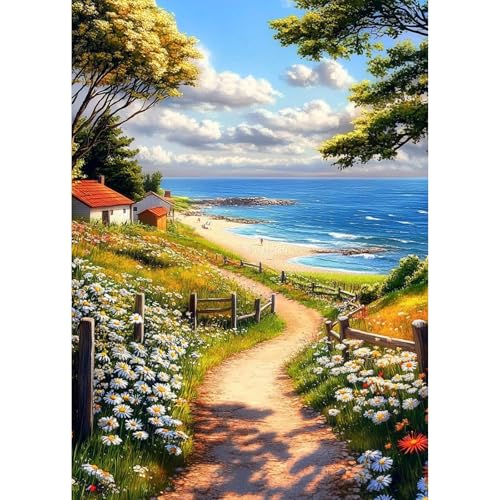 TOSTOG Diamond Painting für Erwachsene,Küstenlandschaft Diamant Painting Kits Full Drill Bilder 5D DIY Diamant Malerei Set 30x40cm für Wanddekor TOSTOG Diamond Painting für Erwachsene,Küstenlandschaft Diamant Painting Kits Full Drill Bilder 5D DIY Diamant Malerei Set 30x40cm für Wanddekor von TOSTOG