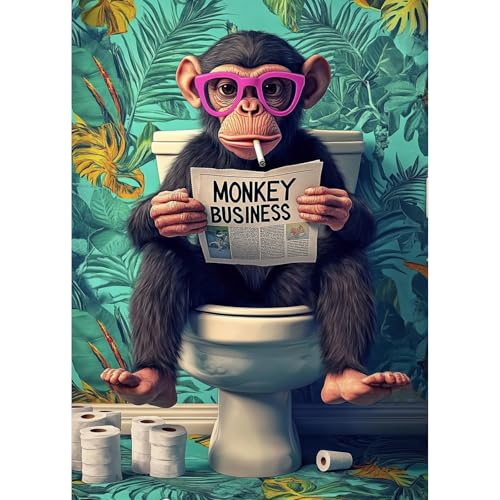 TOSTOG Diamond Painting für Erwachsene,Süßer Gorilla Diamant Painting Kits Full Drill Bilder 5D DIY Diamant Malerei Set 30x40cm für Wanddekor TOSTOG Diamond Painting für Erwachsene,Süßer Gorilla Diamant Painting Kits Full Drill Bilder 5D DIY Diamant Malerei Set 30x40cm für Wanddekor von TOSTOG