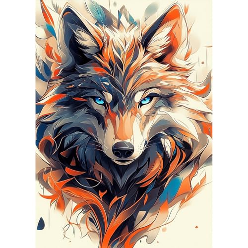TOSTOG Diamond Painting für Erwachsene,Wolf Diamant Painting Kits Full Drill Bilder Wolf 5D DIY Diamant Malerei Set 30x40cm für Wanddekor TOSTOG Diamond Painting für Erwachsene,Wolf Diamant Painting Kits Full Drill Bilder Wolf 5D DIY Diamant Malerei Set 30x40cm für Wanddekor von TOSTOG