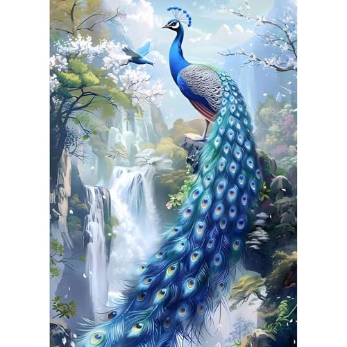 TOSTOG Diamond Painting für Erwachsene Anfänger,5D Pfau Diamant Painting Kits Bilder Landschaft DIY Full Drill Diamant Malerei Set 30x40cm für Wanddekor TOSTOG Diamond Painting für Erwachsene Anfänger,5D Pfau Diamant Painting Kits Bilder Landschaft DIY Full Drill Diamant Malerei Set 30x40cm für Wanddekor von TOSTOG