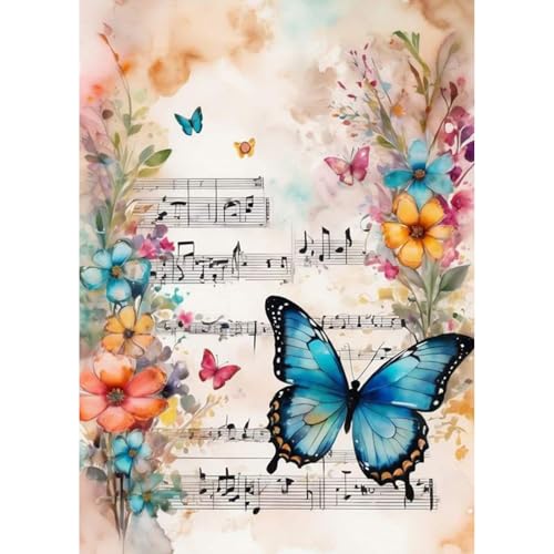 TOSTOG Diamond Painting für Erwachsene Anfänger,5D Schmetterling Diamant Painting Kits Bilder Klavierauszug DIY Full Drill Diamant Malerei Set 30x40cm für Wanddekor TOSTOG Diamond Painting für Erwachsene Anfänger,5D Schmetterling Diamant Painting Kits Bilder Klavierauszug DIY Full Drill Diamant Malerei Set 30x40cm für Wanddekor von TOSTOG