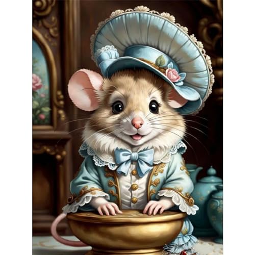 TOSTOG Diamond Painting für Erwachsene Anfänger,Diamant Painting Bilder Maus 5D DIY Full Drill Diamant Malerei Stickerei Strass für Wand Heimdecor 30x40cm TOSTOG Diamond Painting für Erwachsene Anfänger,Diamant Painting Bilder Maus 5D DIY Full Drill Diamant Malerei Stickerei Strass für Wand Heimdecor 30x40cm von TOSTOG