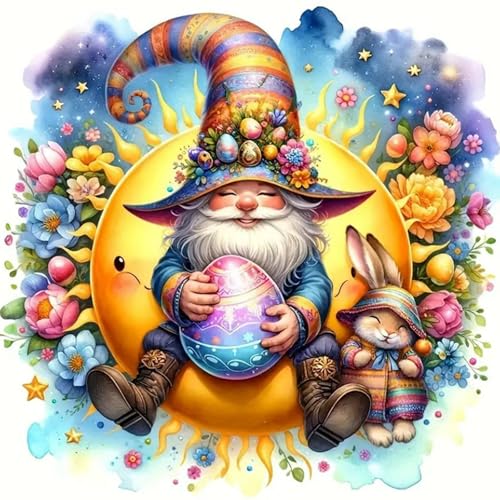 TOSTOG Diamond Painting für Erwachsene Anfänger,Ostern Gnom 5D Diamant Painting Kits Bilder DIY Full Drill Hase Diamant Malerei Set 30x30cm für Wanddekor TOSTOG Diamond Painting für Erwachsene Anfänger,Ostern Gnom 5D Diamant Painting Kits Bilder DIY Full Drill Hase Diamant Malerei Set 30x30cm für Wanddekor von TOSTOG