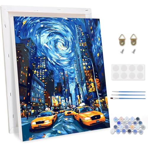 TOSTOG Malen Nach Zahlen Erwachsene mit Rahmen,Hochhäuser und Taxis Acrylmalerei Set DIY Handgemalt Ölgemälde Kit Paint by Numbers Adult Beginner,Hause Dekoration Verwendet Werden 30x40cm TOSTOG Malen Nach Zahlen Erwachsene mit Rahmen,Hochhäuser und Taxis Acrylmalerei Set DIY Handgemalt Ölgemälde Kit Paint by Numbers Adult Beginner,Hause Dekoration Verwendet Werden 30x40cm von TOSTOG