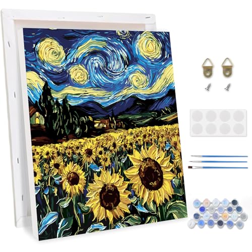 TOSTOG Malen Nach Zahlen Erwachsene mit Rahmen,Sonnenblumen Acrylmalerei Set DIY Handgemalt Ölgemälde Kit Paint by Numbers Adult Beginner,Hause Dekoration Verwendet Werden 30x40cm TOSTOG Malen Nach Zahlen Erwachsene mit Rahmen,Sonnenblumen Acrylmalerei Set DIY Handgemalt Ölgemälde Kit Paint by Numbers Adult Beginner,Hause Dekoration Verwendet Werden 30x40cm von TOSTOG