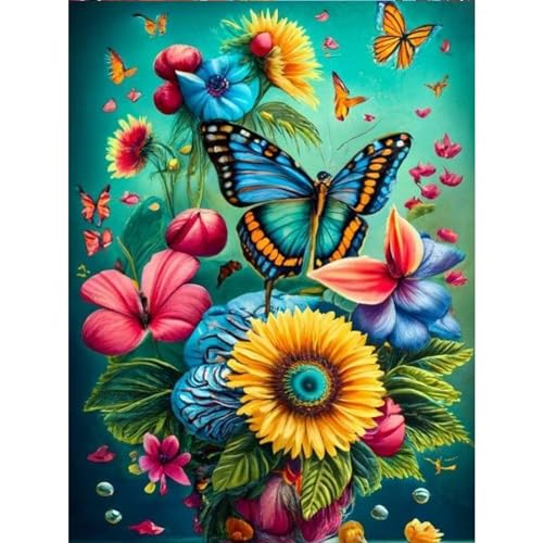 TOSTOG Schmetterlinge und Sonnenblumen Diamond Painting,5D Diamant Painting Kits Bilder für Erwachsene,DIY Diamant Malerei Diamond Painting Bilder Set 30x40cm für Wanddekor TOSTOG Schmetterlinge und Sonnenblumen Diamond Painting,5D Diamant Painting Kits Bilder für Erwachsene,DIY Diamant Malerei Diamond Painting Bilder Set 30x40cm für Wanddekor von TOSTOG