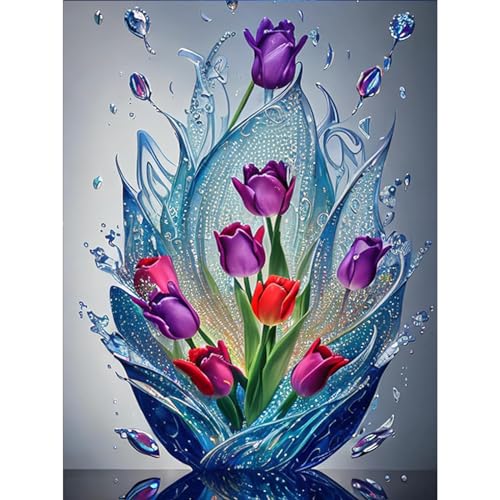 TOSTOG Tulpenkunst Diamond Painting,5D Diamant Painting Kits Bilder für Erwachsene,DIY Diamant Malerei Diamond Painting Bilder Set 30x40cm für Wanddekor TOSTOG Tulpenkunst Diamond Painting,5D Diamant Painting Kits Bilder für Erwachsene,DIY Diamant Malerei Diamond Painting Bilder Set 30x40cm für Wanddekor von TOSTOG
