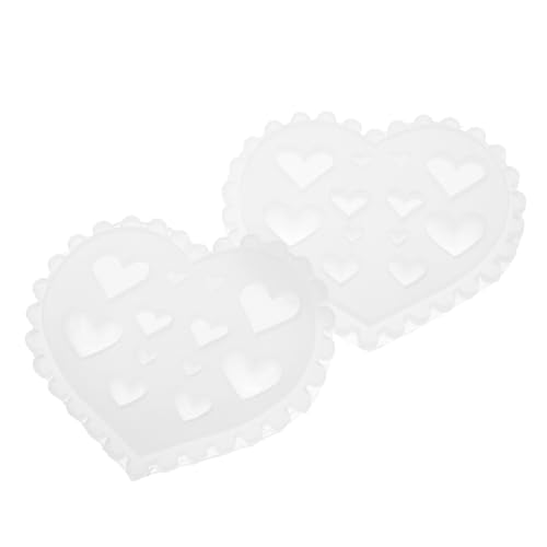 Silikon Nagelkunst Form Herzform Mini Charms Molds Dekorative Epoxidharz Gießform für Maniküre Langlebige und Wiederverwendbare Nagelkunstwerkzeuge für Diy Projekte von TOVINANNA