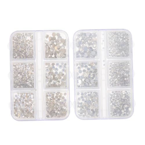 TOVINANNA 1 Satz Diy Strass Nagelcharms Boxen Mit Funkelnden Strasssteinen Für Kreative Nagelkunst Für Maniküre Und Diy Projekte Und Farben 2boxen von TOVINANNA