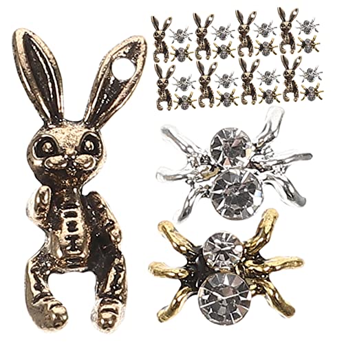 TOVINANNA 1 Satz Halloween Nagel Charms Dunkel Retro Spider Rabbit Nagel Dekoration Für Diy Nail Art Für Natürliche Und Künstliche Nägel Einfach Anzuwenden 30 Stück TOVINANNA 1 Satz Halloween Nagel Charms Dunkel Retro Spider Rabbit Nagel Dekoration Für Diy Nail Art Für Natürliche Und Künstliche Nägel Einfach Anzuwenden 30 Stück von TOVINANNA