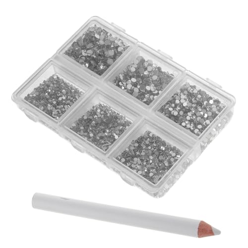 TOVINANNA 1 Satz Nail Art Strasssteinen Flache Rückseite Diy Dekoration für Kunstnägel Runde Glitzersteine für Maniküre und Bastelarbeiten von TOVINANNA