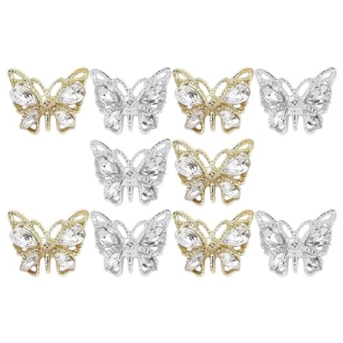 TOVINANNA 1 Satz Schmetterling Nagel Charms Butterflies Nail Art Zubehör Für Diy Nageldesign Glänzende Metallverzierung Für Maniküre Und Kreative Projekte 10 Stück TOVINANNA 1 Satz Schmetterling Nagel Charms Butterflies Nail Art Zubehör Für Diy Nageldesign Glänzende Metallverzierung Für Maniküre Und Kreative Projekte 10 Stück von TOVINANNA