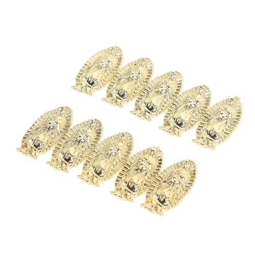 TOVINANNA 10 Stück Teiliges Goldene Nagelcharms aus Metall Virgen De Guadalupe Nagelkunst Zubehör für Diy Schmuck Langlebige Verblassende Nail Art Dekorationen TOVINANNA 10 Stück Teiliges Goldene Nagelcharms aus Metall Virgen De Guadalupe Nagelkunst Zubehör für Diy Schmuck Langlebige Verblassende Nail Art Dekorationen von TOVINANNA