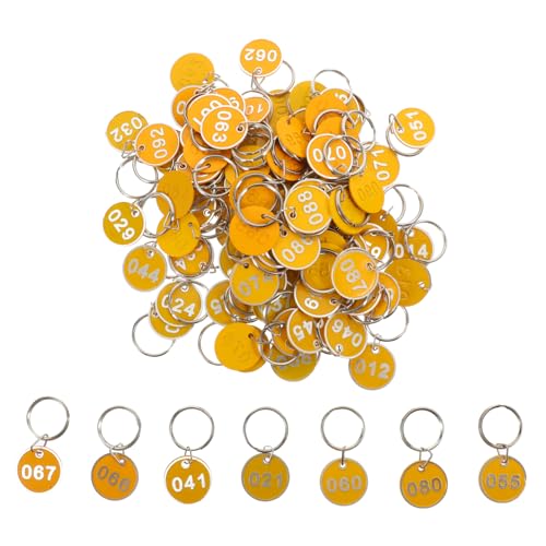 TOVINANNA 100 Stück digitale Hand Etikett Nummerierte Schilder aus Aluminium runde Tags Nummernschild für das Schließfach Nummerierte Tags ID -Tag Aluminiumschild Aluminiumlegierung Gelb TOVINANNA 100 Stück digitale Hand Etikett Nummerierte Schilder aus Aluminium runde Tags Nummernschild für das Schließfach Nummerierte Tags ID -Tag Aluminiumschild Aluminiumlegierung Gelb von TOVINANNA