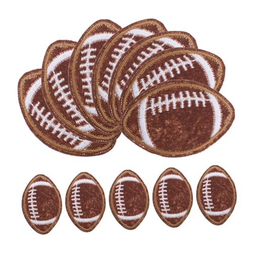 TOVINANNA 12 Stück Bestickte Rugby Patches Aufbügeln für Kleidung Hüte Taschen Vielseitige Diy Dekoration für Sportteams Langlebig Einfach Anzubringen für Rugby Fans von TOVINANNA
