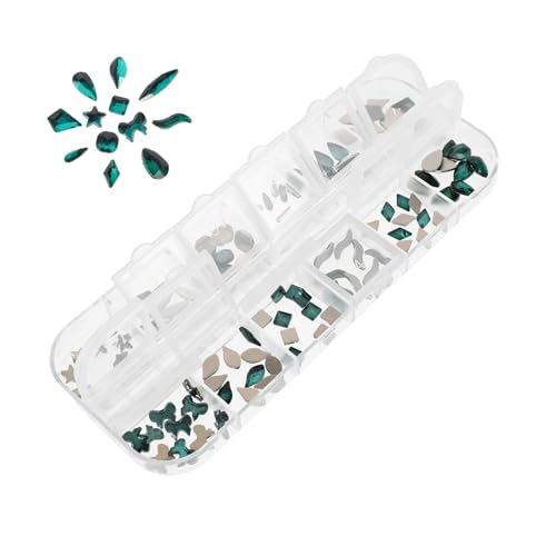 TOVINANNA 120 Stück Nail Art Rhinestones Fächer Glitzer für Diy Nagelkunst Flachrückige Schmucksteine zur Individuellen Nagelverschönerung Einzigartige und Farben von TOVINANNA