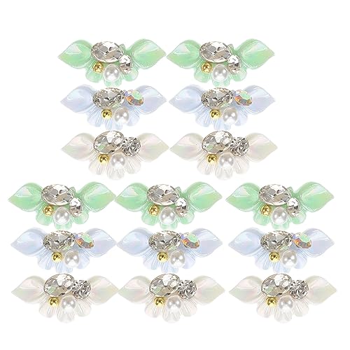 TOVINANNA 15 Stück Nail Charms mit Blüten Perlen und Strass Verschiedene Designs für Kreative Nagelkunst für Zuhause und Nagelsalons TOVINANNA 15 Stück Nail Charms mit Blüten Perlen und Strass Verschiedene Designs für Kreative Nagelkunst für Zuhause und Nagelsalons von TOVINANNA