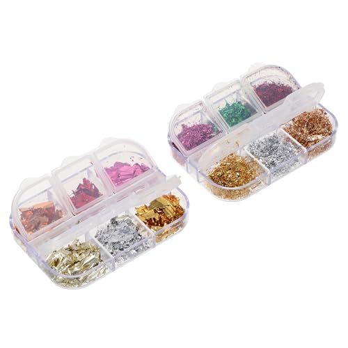 TOVINANNA 2 Boxen Holografische Nagelkunst Folienflocken Boxen Metallic Nagelglitter Chips für Diy Nageldesign Langlebige Dekoration für Kreative Nail Art Projekte TOVINANNA 2 Boxen Holografische Nagelkunst Folienflocken Boxen Metallic Nagelglitter Chips für Diy Nageldesign Langlebige Dekoration für Kreative Nail Art Projekte von TOVINANNA