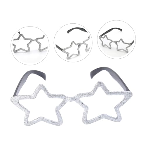 TOVINANNA 2 Paare Glitzerbrillen mit Fünfzackigem Design Lustige Partybrillen für Festlichkeiten Cosplay und Foto Requisiten Leicht und Langlebig von TOVINANNA