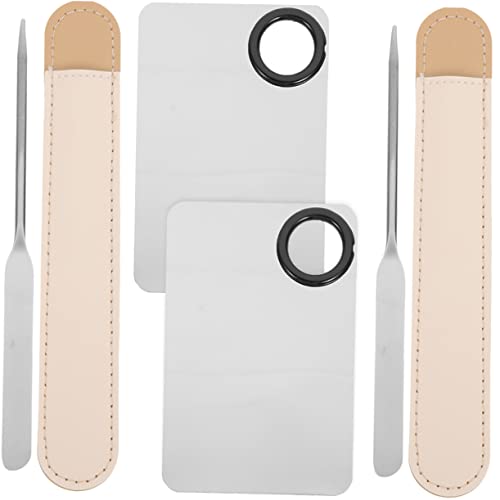 TOVINANNA 2 Sätze Make Up Mischpalette Set mit Spatel und Lederetui Teilig für Foundation Lippenstift Nagelkunst und Kosmetik Leicht zu Reinigen und Vielseitig Einsetzbar TOVINANNA 2 Sätze Make Up Mischpalette Set mit Spatel und Lederetui Teilig für Foundation Lippenstift Nagelkunst und Kosmetik Leicht zu Reinigen und Vielseitig Einsetzbar von TOVINANNA