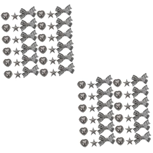 TOVINANNA 2 Sätze Retro Punk Metall Nail Art Zubehör Diy Nagel Charms Legierung Dekoration Für Maniküre Und Bastelprojekte Für Kreative Nageldesigns 30 Stück * 2 von TOVINANNA
