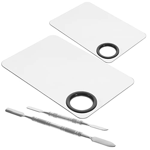 TOVINANNA 2 Satz Make Up Mischpalette Kosmetikplatte mit Spatel für Nagelkunst und Beauty Salons für und Auftragen von Make Up und Farbtönen TOVINANNA 2 Satz Make Up Mischpalette Kosmetikplatte mit Spatel für Nagelkunst und Beauty Salons für und Auftragen von Make Up und Farbtönen von TOVINANNA