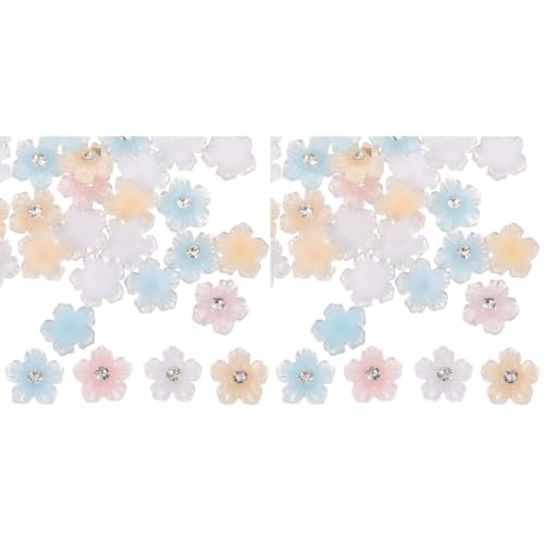 TOVINANNA 2 Stück Blumen Nagel Charms Nail Art Zubehör mit Bunten Strasssteinen für Kreative Nageldesigns bei Maniküre zu Hause Salon TOVINANNA 2 Stück Blumen Nagel Charms Nail Art Zubehör mit Bunten Strasssteinen für Kreative Nageldesigns bei Maniküre zu Hause Salon von TOVINANNA