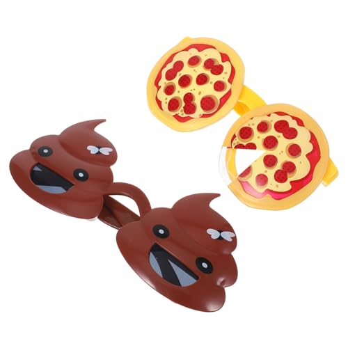 TOVINANNA 2 Stück Lustige Partybrille Halloween Brillen Kostümbrille Neuartige Geburtstagsbrille Lustige Fotoautomaten Requisiten Kinderbrille Halloween Kostümzubehör Neuheit Brille Stk von TOVINANNA