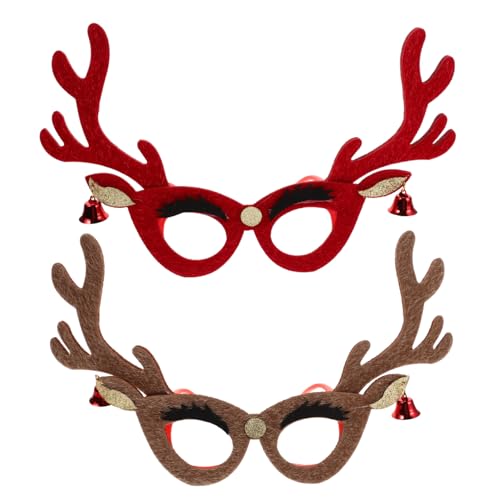 TOVINANNA 2 Stücke Spaßbrille für Party Dekorationen Rentier-Kostüm-Brille Elch rahmen Weihnachtsfeierfoto -Requisiten weihnachtsfeier liefert Urlaubsdekor Weihnachtsbrille Requisiten Vlies TOVINANNA 2 Stücke Spaßbrille für Party Dekorationen Rentier-Kostüm-Brille Elch rahmen Weihnachtsfeierfoto -Requisiten weihnachtsfeier liefert Urlaubsdekor Weihnachtsbrille Requisiten Vlies von TOVINANNA