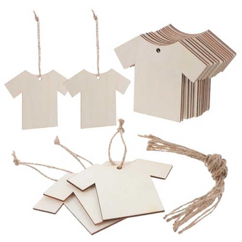 TOVINANNA 20 Stück Holz-ausschnitt-tags: T-shirt-etiketten Mit Rustikalen Seilen Für Diy-bastelarbeiten, Bekleidungskennzeichnung, Verpackung, Event-dekorationen Zum Aufhängen TOVINANNA 20 Stück Holz-ausschnitt-tags: T-shirt-etiketten Mit Rustikalen Seilen Für Diy-bastelarbeiten, Bekleidungskennzeichnung, Verpackung, Event-dekorationen Zum Aufhängen von TOVINANNA