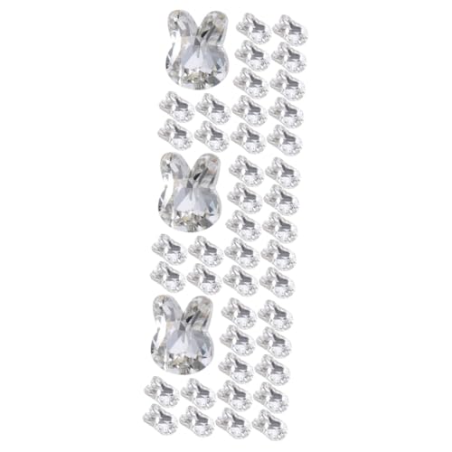 TOVINANNA 3 Sätze Nagelkunst Strassornamente Süße Kaninchen Nail Art Dekoration Für Diy Maniküre Und Kreative Nagelgestaltung 20 Stück * 3 von TOVINANNA