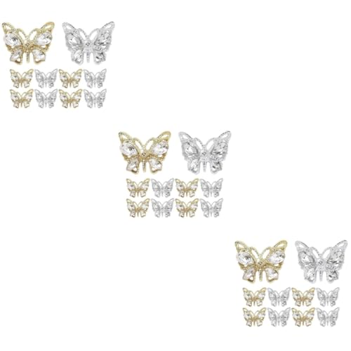 TOVINANNA 3 Sätze Schmetterling Nagel Charms Butterflies Für Diy Nagelkunst Glänzende Metallverzierung Für Acrylnägel Und Professionelle Maniküre 10 Stück * 3 TOVINANNA 3 Sätze Schmetterling Nagel Charms Butterflies Für Diy Nagelkunst Glänzende Metallverzierung Für Acrylnägel Und Professionelle Maniküre 10 Stück * 3 von TOVINANNA