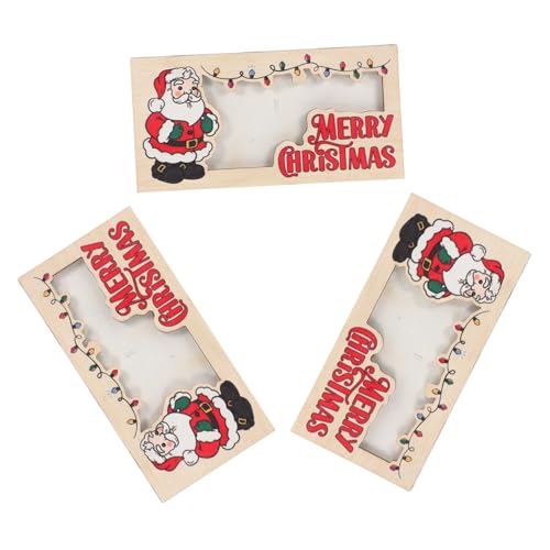 TOVINANNA 3 Stück Weihnachtsgeldhalter aus Robustem Holz Vielseitiger Karten Bargeldhalter mit Festlichen Mustern Praktische Geschenkidee für Weihnachten Personalisierbarer Geldgeschenkhülle TOVINANNA 3 Stück Weihnachtsgeldhalter aus Robustem Holz Vielseitiger Karten Bargeldhalter mit Festlichen Mustern Praktische Geschenkidee für Weihnachten Personalisierbarer Geldgeschenkhülle von TOVINANNA