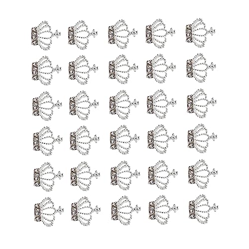 TOVINANNA 30 Stück Nail Art Dekorationen Strasssteine für Maniküre Nagelkunst mit Krone Design für Feste und Zuhause von TOVINANNA