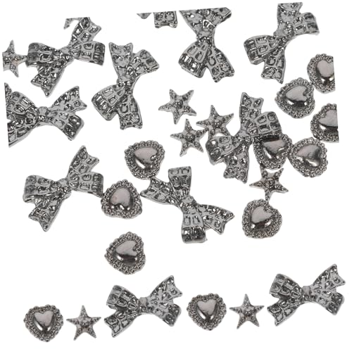 TOVINANNA 4 Sätze Punk Nail Art Charms Teiliges Aus Legierung Für Diy Nagelkunst Dekorative Accessoires Für Maniküre Und Bastelprojekte Für Kreative Designs Und Nailart 30 Stück * 4 von TOVINANNA